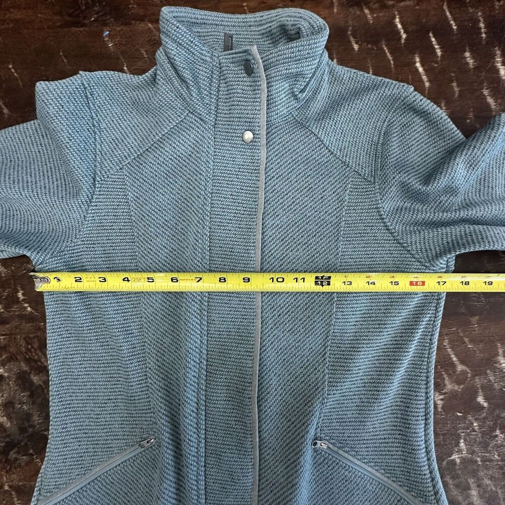 ExOfficio Women's Blue Thermique Jacket Full Zip Snap Fleece Pockets Small - Picture 8 of 9